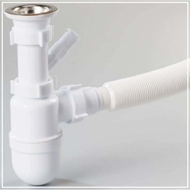 Siphon d'évier avec sortie pour machine à laver