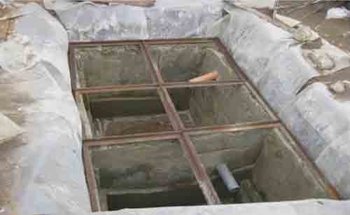 Un exemple de dispositif indépendant d'une fosse septique monolithique en béton