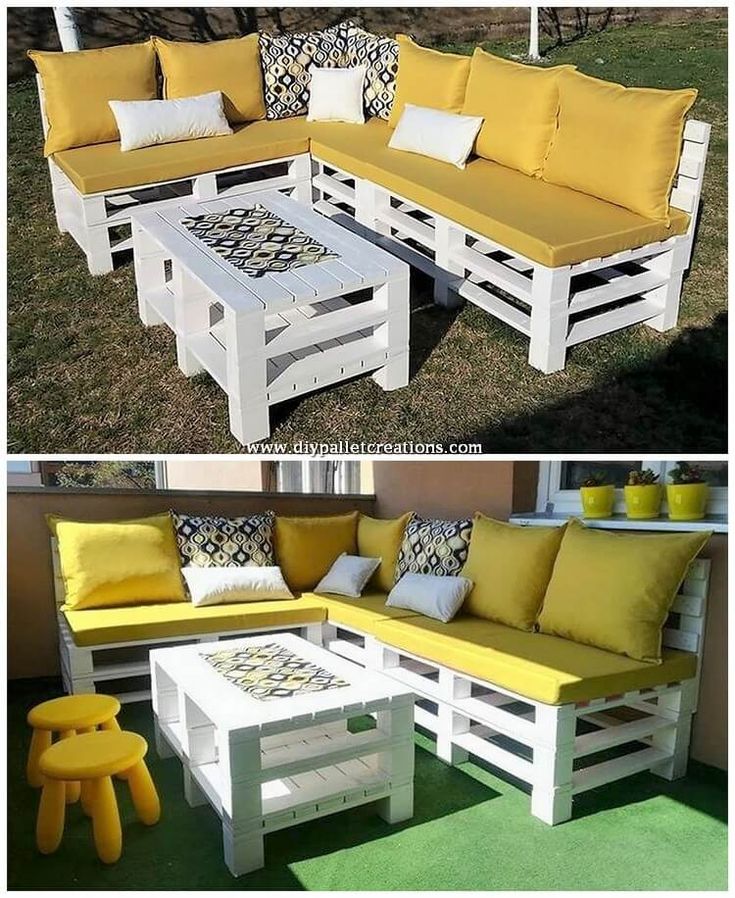 Meubles de palette : photos, vidéos, schémas, dessins