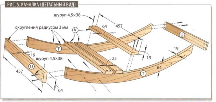 Chaise à bascule bricolage: une classe de maître comprend l'étude d'une photo, le choix d'un dessin avec des dimensions, la préparation d'une vigne pour fabriquer soi-même des meubles à la maison