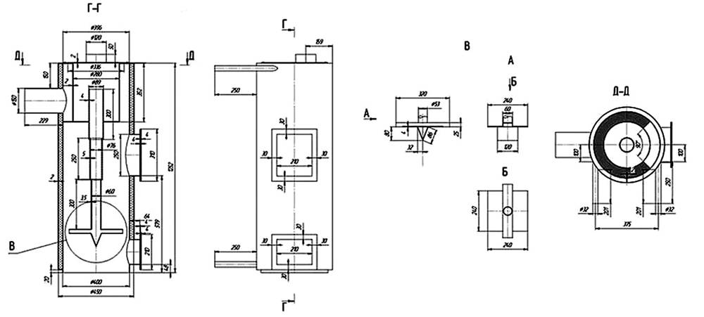 Chaudières à pyrolyse à faire soi-même - principe de fonctionnement, instructions et dessins