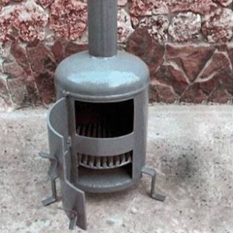 Poêle à ventre à faire soi-même à partir d'une bouteille de gaz: schémas, dessins + guide étape par étape