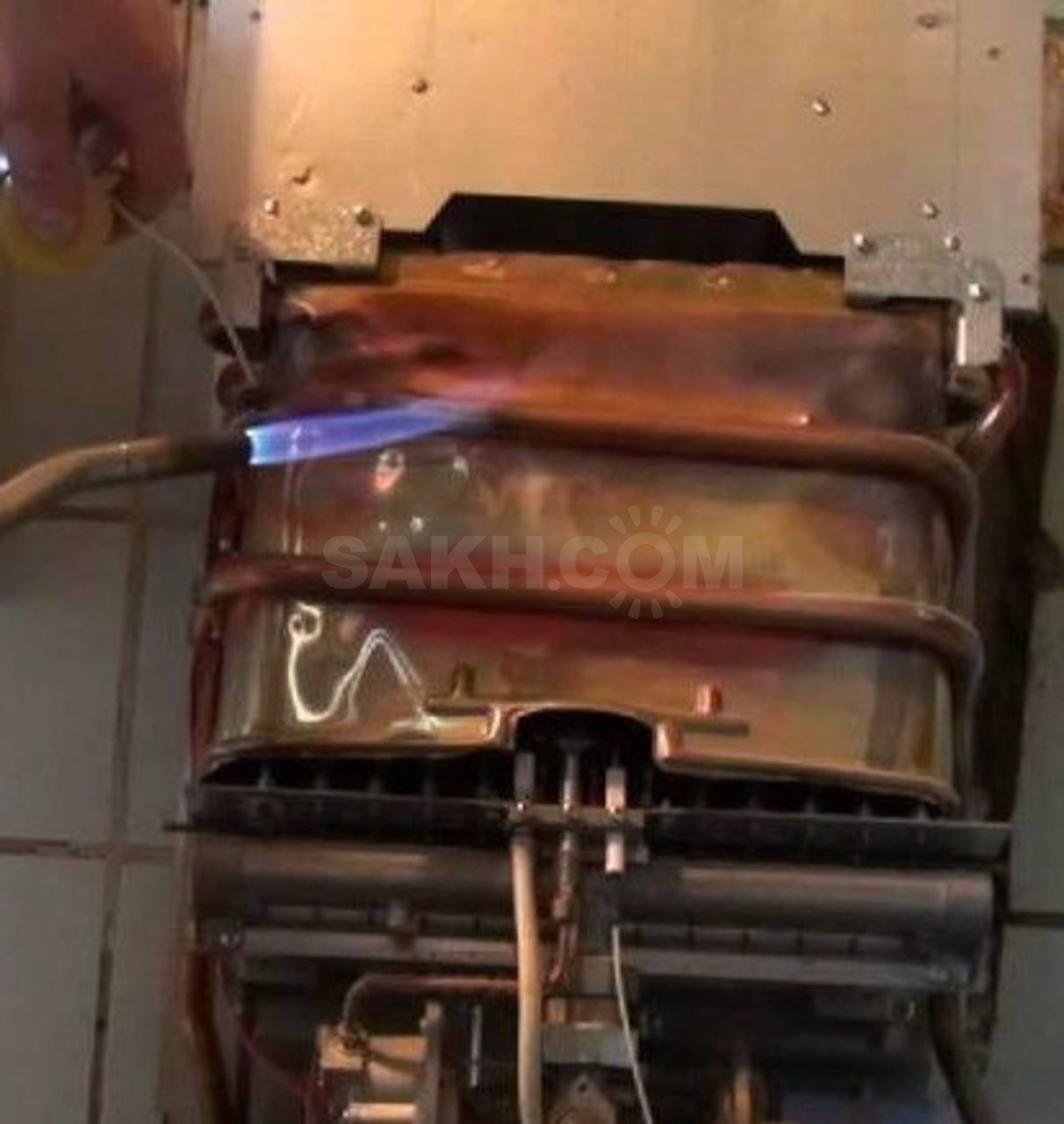 Le dispositif interne du geyser