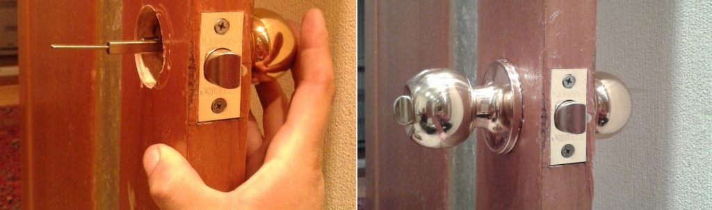 Installation facile d'une poignée de verrouillage sur une porte intérieure en bois (vidéo)