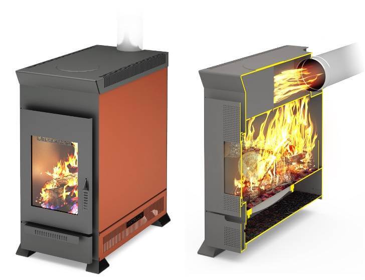 Poêle à combustion longue à faire soi-même (y compris sur sciure et bois): schéma, dessins, etc. + vidéo