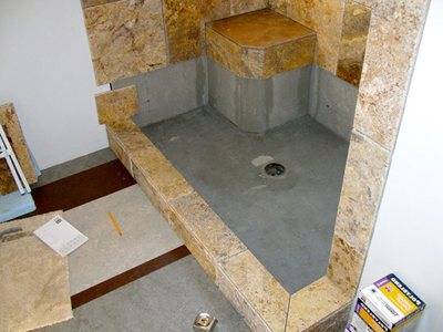 Cabine de douche carrelée: instructions de construction étape par étape