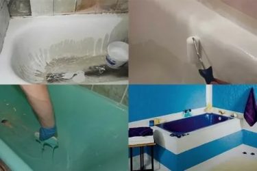 Restauration d'un bain en fonte: le choix de la peinture pour l'émail, la restauration et la réparation du revêtement, comment mettre à jour à la maison - de toutes les manières