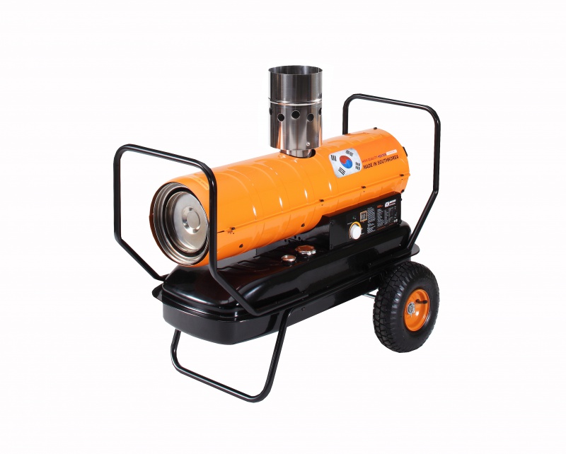 Chauffage direct et indirect du pistolet thermique diesel: appareil, principe de fonctionnement + aperçu des fabricants