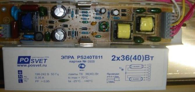 Ballast électronique pour lampes fluorescentes: qu'est-ce que c'est, comment ça marche, schémas de câblage pour lampes à ballast électronique