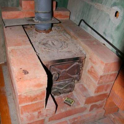 Poêle de garage fait maison