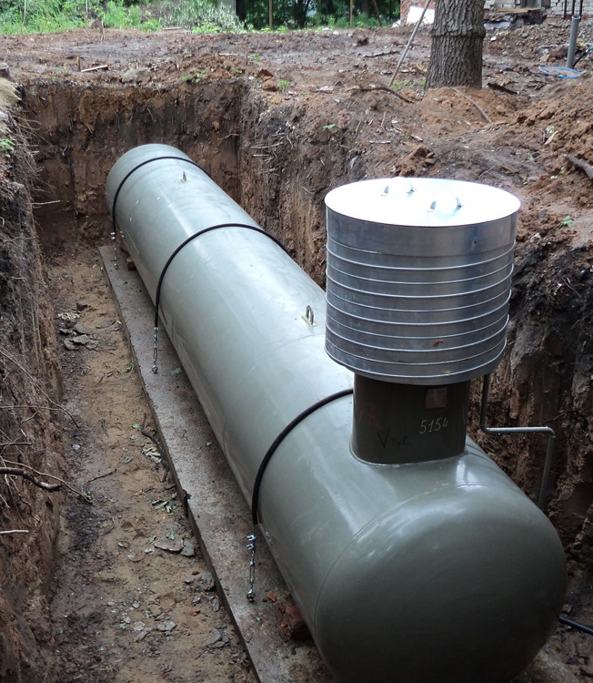 Réservoir de gaz pour une maison privée - types et instructions d'installation!