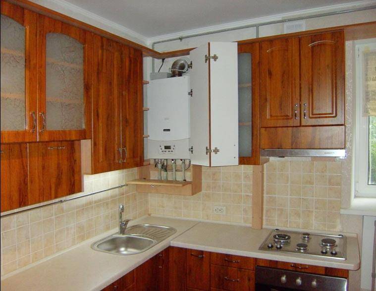 Nuances de conception de la conception d'une chaudière à gaz dans la cuisine