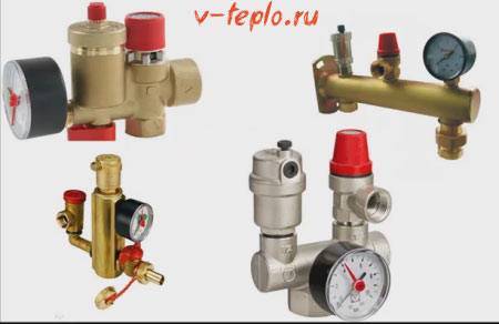 Groupe de sécurité chauffage - appareil, action, sélection et installation