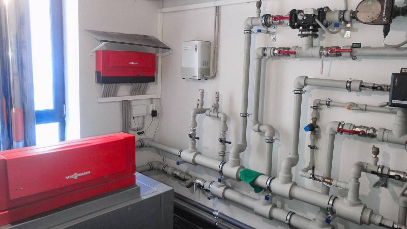 Chauffage à la vapeur dans une maison privée - schéma