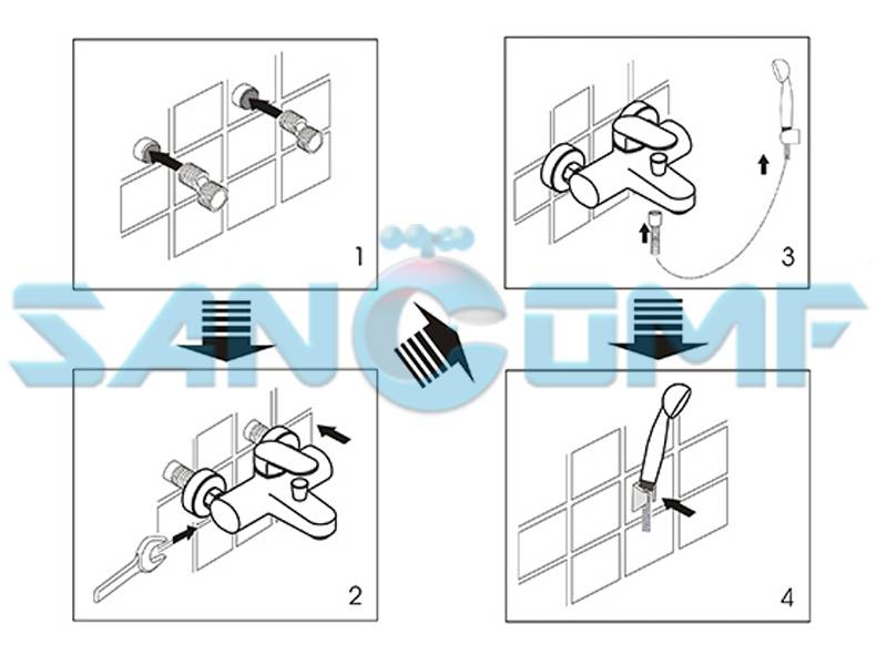 Comment installer un robinet dans la salle de bain au mur: instructions étape par étape