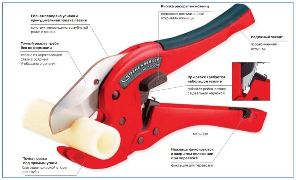 Nous choisissons le meilleur modèle de coupe-tube pour tuyaux en plastique - nous le couvrons dans l'ordre