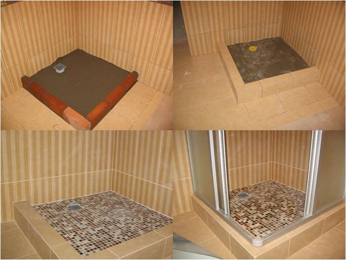 Nous fabriquons un receveur de douche de nos propres mains