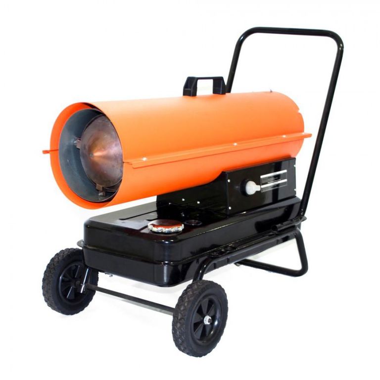 Pistolets à gaz thermiques: 10-30 kW pour le chauffage de locaux d'habitation et autres, classement des meilleurs, principe de fonctionnement et avis