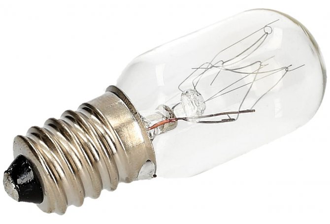 Ampoule de réfrigérateur : caractéristiques, types, règles de sélection + comment la remplacer soi-même