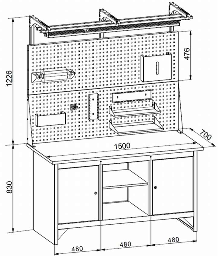 Faire un établi dans le garage avec vos propres mains, dessins et dimensions, matériaux et outils