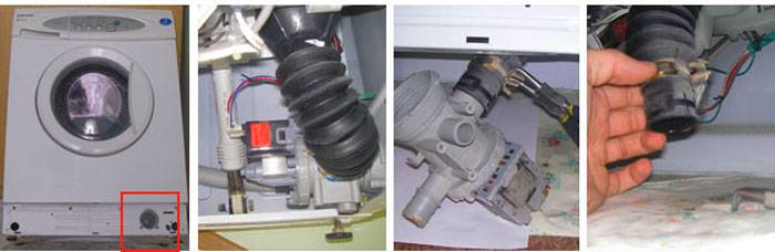 Nous nettoyons nous-mêmes le tuyau de vidange de la machine à laver