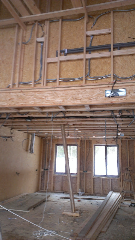 Installation de communications dans une maison à ossature