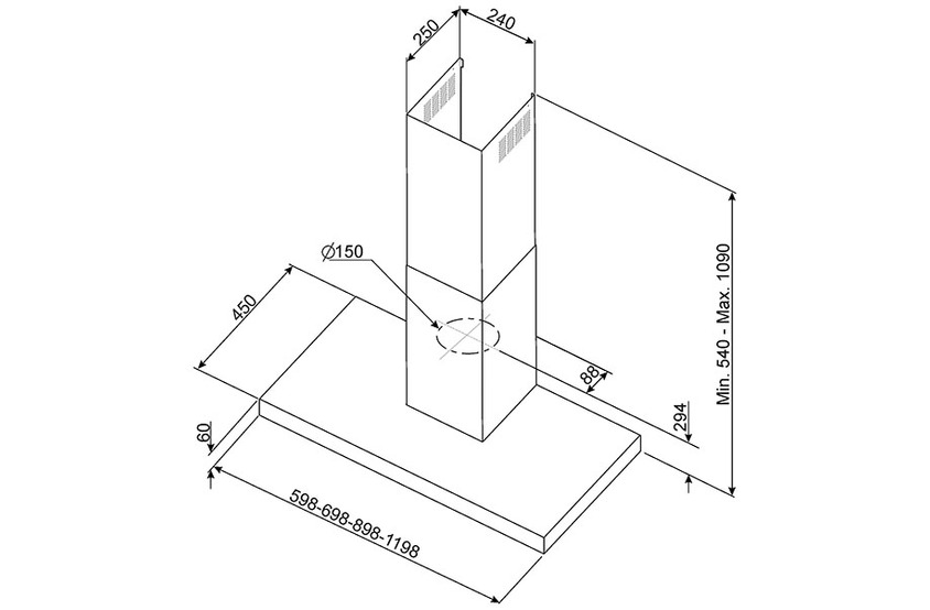 Hottes pour la cuisine avec évent à la ventilation: principe de fonctionnement, schémas et règles d'installation