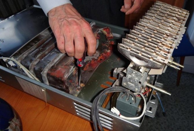 Tableau des dysfonctionnements des cuisinières à gaz