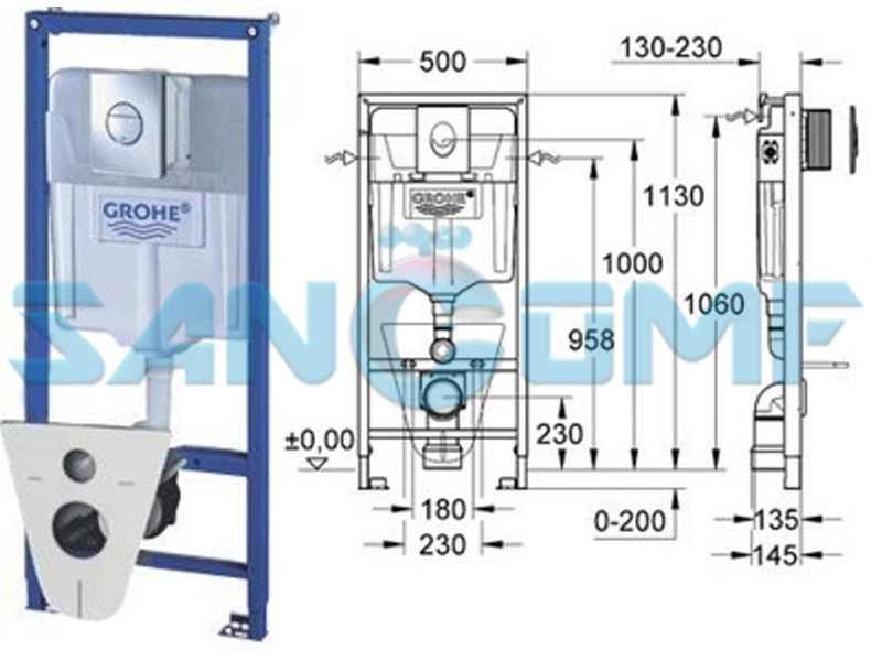 Installation de bidet - installation et installation pour vue suspendue