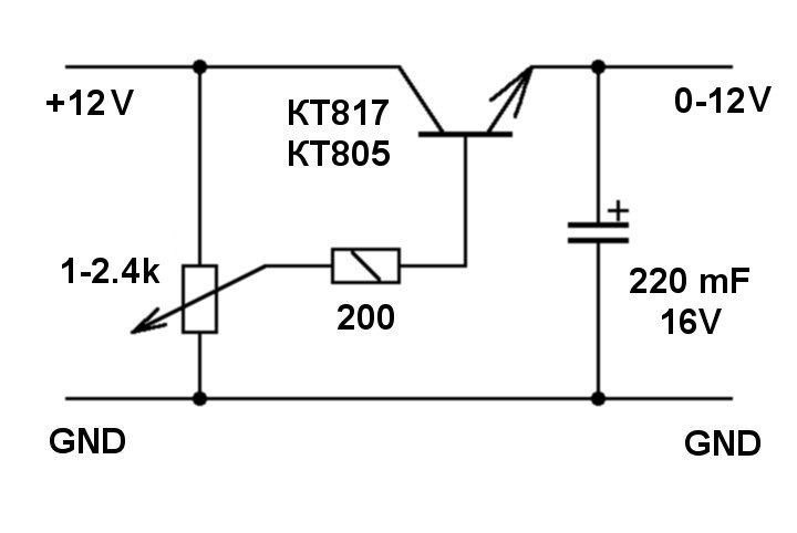 Schéma électrique d'un gradateur
