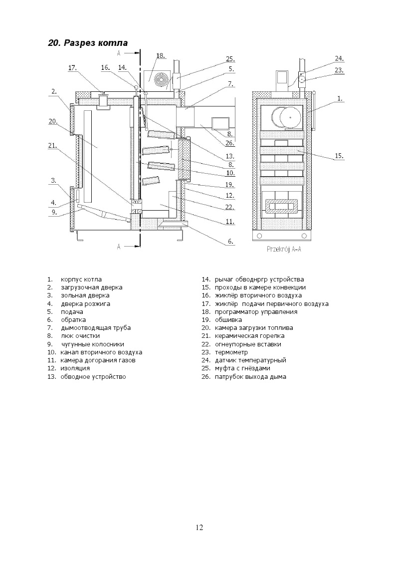 Chaudière à pyrolyse à faire soi-même: instructions pas à pas pour créer un appareil à chargement par le haut fait maison avec des dessins