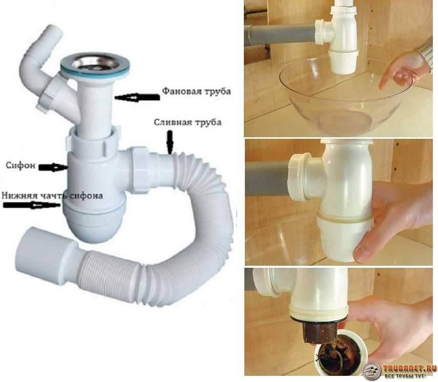 Bonde d'évier - montage et installation d'une bonde avec trop-plein