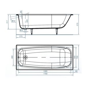 Dimensions standard des baignoires : dimensions standard des sanitaires en acrylique et fonte