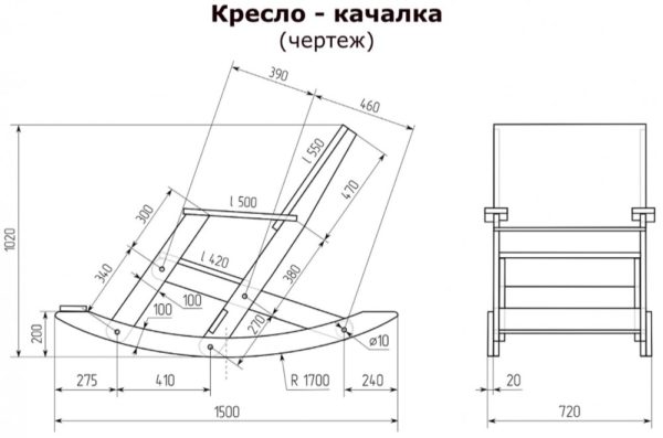 Comment fabriquer un fauteuil à bascule de vos propres mains: progrès, dessins et photos