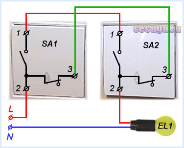  Schéma de câblage d'un interrupteur de passage simple: analyse du circuit et procédure d'exécution des travaux