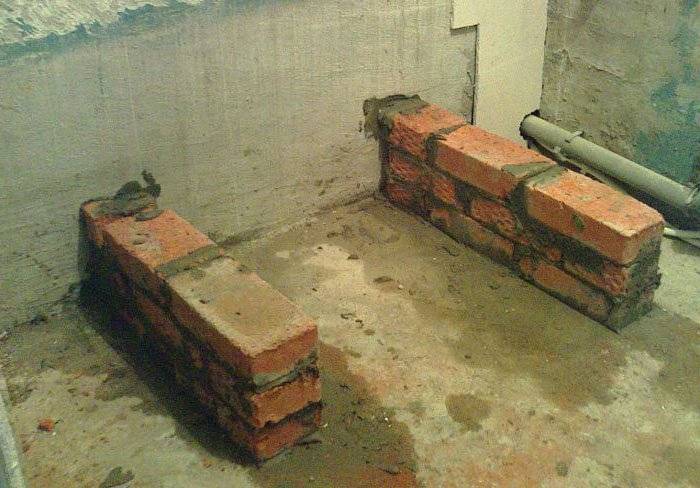 Comment installer un bain sur des briques de vos propres mains