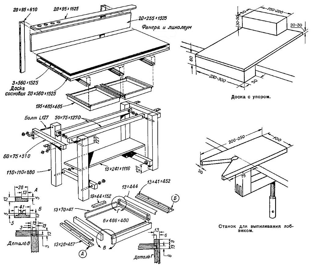 Établi de serrurier à faire soi-même 300 photos, dessins, instructions