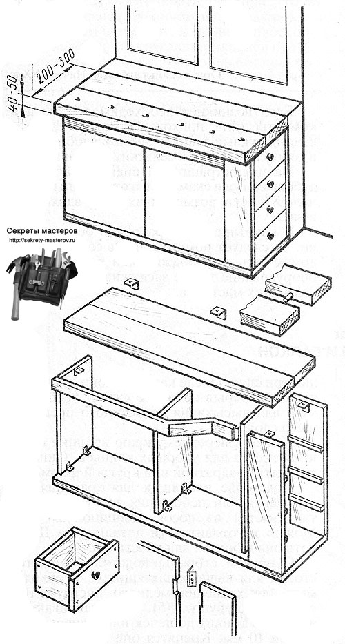 Table pliante dans le garage de vos propres mains: instructions pour créer étape par étape
