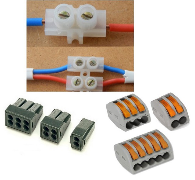 Pinces et bornes pour les fils de connexion