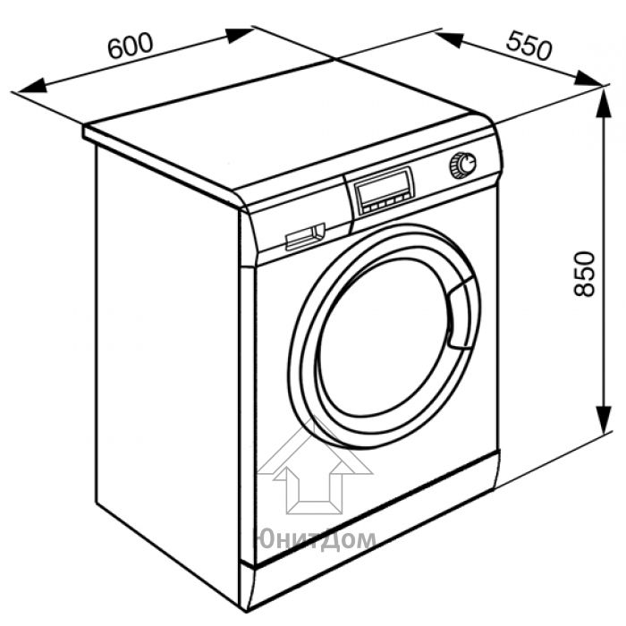 Dimensions des machines à laver à chargement par le haut