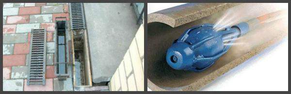 Rinçage des réseaux d'égouts : nettoyage de la rue, des canalisations extérieures