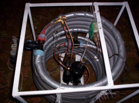 Technique de montage d'une pompe à chaleur eau/eau avec extraction de la chaleur d'un puits