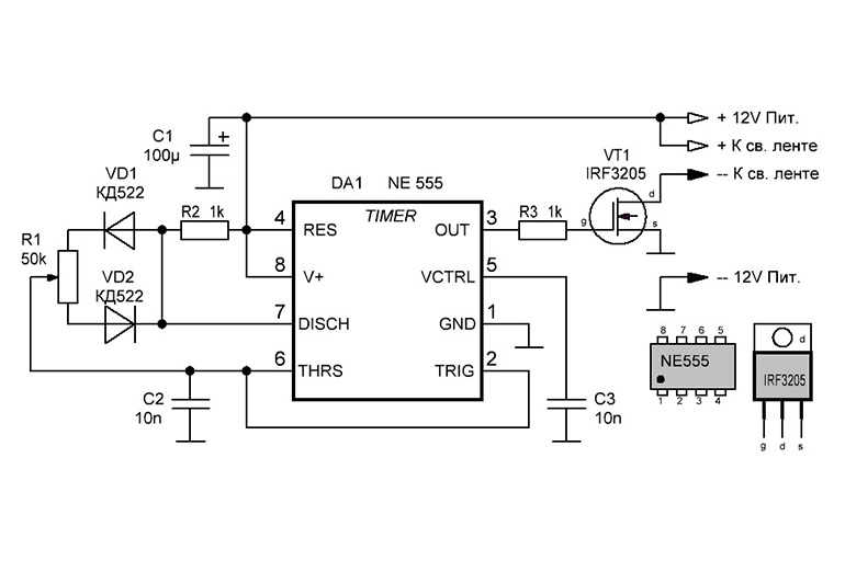 Schéma électrique d'un gradateur