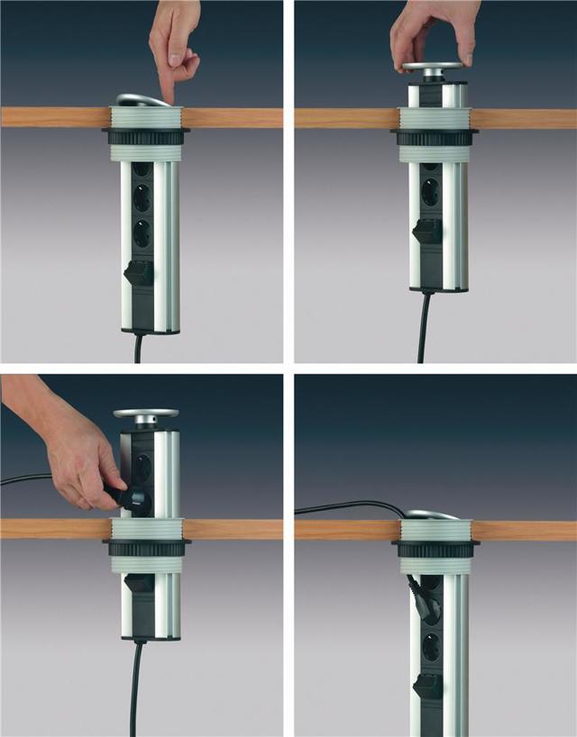 Prises dans la cuisine dans le comptoir: la hauteur des prises électriques intégrées et les instructions d'installation