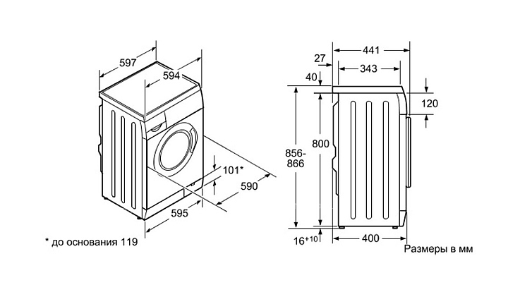 Hauteur des machines à laver : hauteur machine 70-75 cm et 80-82 cm, 83-84 cm et autres modèles