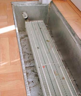 Installation de convecteurs au mur