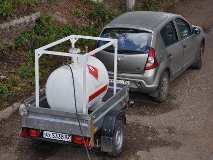 Réservoir de gaz mobile: objectif, caractéristiques de conception et d'installation, exigences de placement