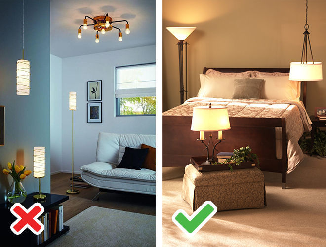 5 erreurs majeures dans l'éclairage des appartements