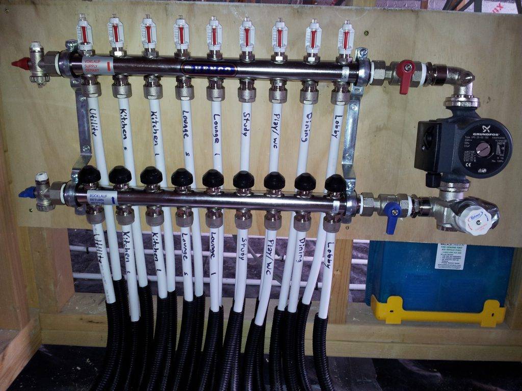 Système de chauffage à collecteur: connexion à faire soi-même selon le schéma, caractéristiques de conception