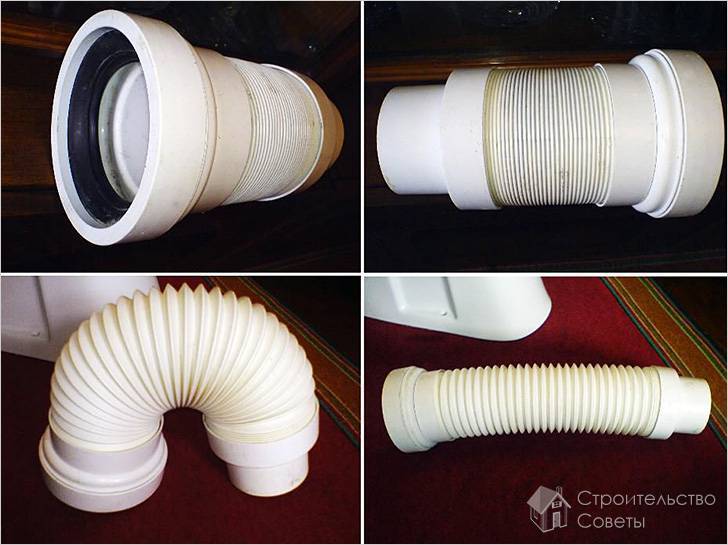 Manchette en caoutchouc pour la cuvette des toilettes (excentrique): règles d'installation et de connexion